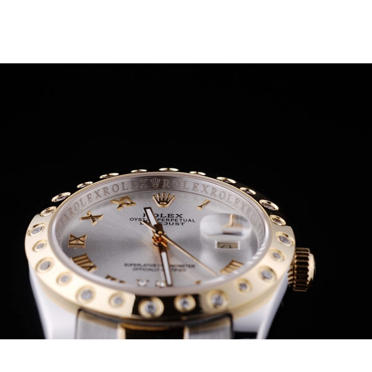 AAA Replica Watches Diamond Rolex 7464 Datejust Bezel Dial White 0725